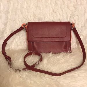 Parfois Red Structured Cross Body